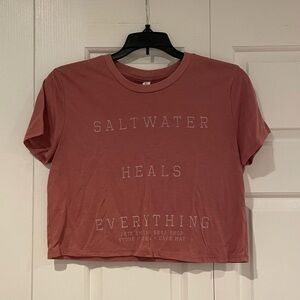 Saltwater heals everything crop top